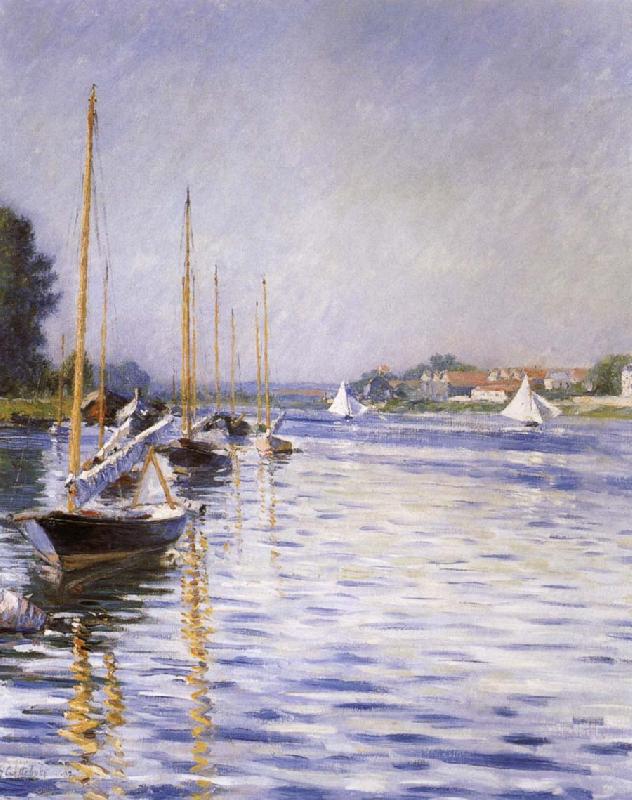 Gustave Caillebotte Boats on the Seine at Argenteruill China oil painting art